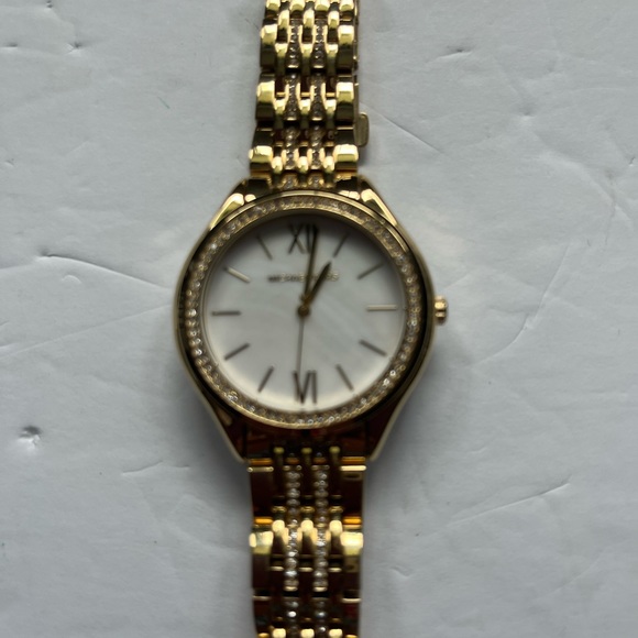 Michael Kor’s Gold-Tone watch with rhinestone embellishment. - Picture 5 of 5